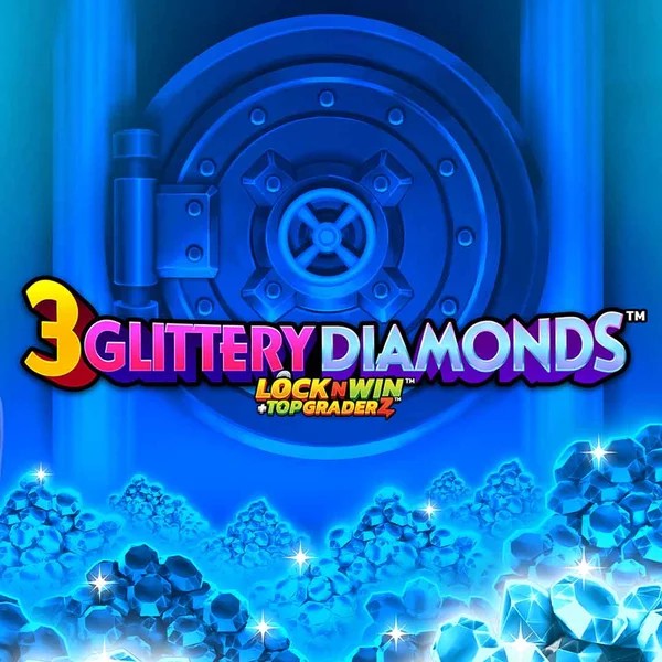 3 Glittery Diamonds logo by PearFiction Studios CrownPlay Casino