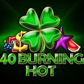 40 Burning Hot online game logo by Amusnet Interactive on crownplays.net