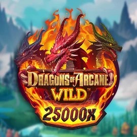 Dragons of Arcane Wild slot logo by Foxium at CrownPlay Casino