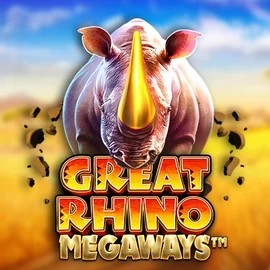 Great Rhino Megaways slot logo by Pragmatic Play at CrownPlay Casino