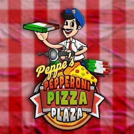 Official Slots logo: Peppe’s Pepperoni Pizza Plaza by Pragmatic Play at CrownPlay Casino