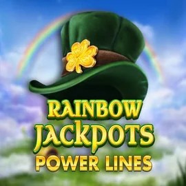 Rainbow Jackpots Power Lines slot logo by Red Tiger Gaming at CrownPlay Casino