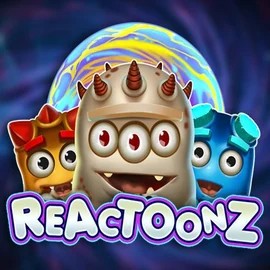 Slots logo of Reactoonz from Play'n GO at CrownPlay Casino